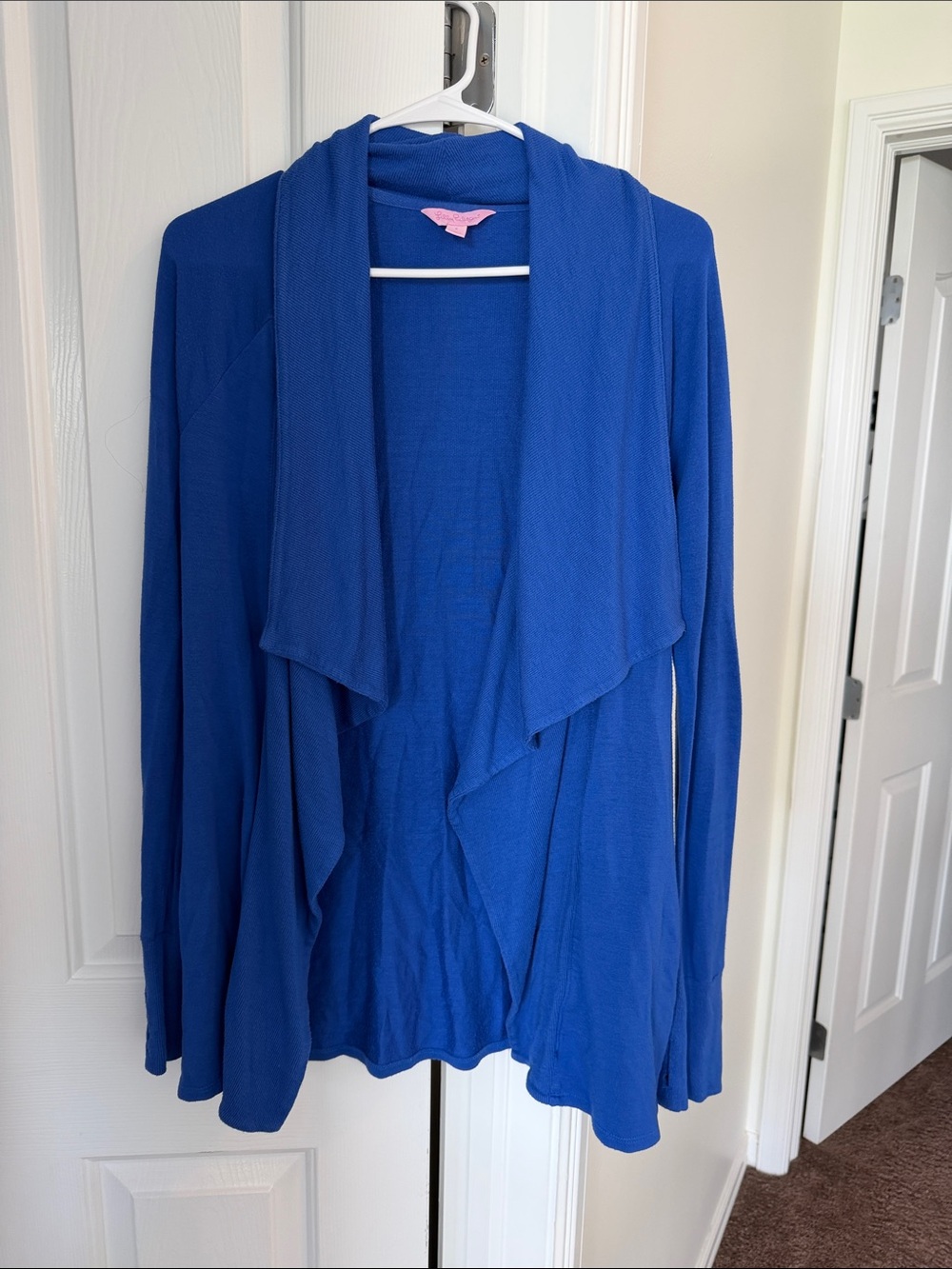 Lilly Pulitzer Women’s Open-Front Draped Cardigan Sweater - Royal Blue